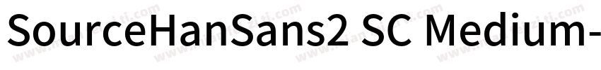 SourceHanSans2 SC Medium字体转换